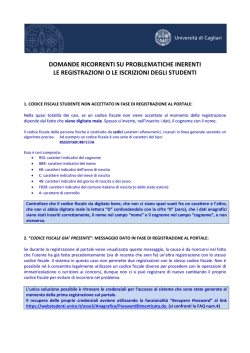 Domande ricorrenti su problematiche inerenti la registrazione e l