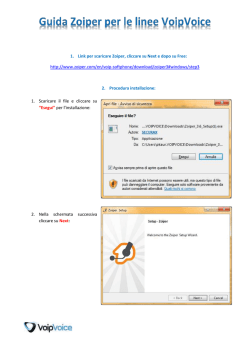1. Link per scaricare Zoiper, cliccare su Next e dopo su