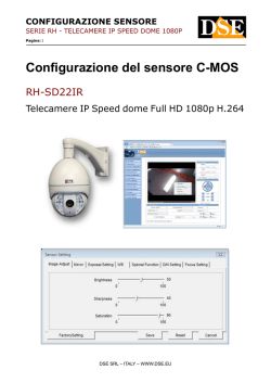 Configurazione del sensore C-MOS
