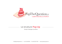 Le strutture Pop-Up - PopTheQuestion.it