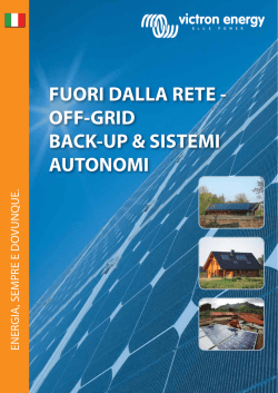 FUORI DALLA RETE - OFF-GRID BACK-UP