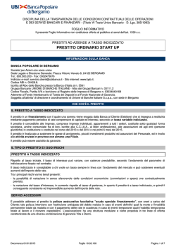 PRESTITO ORDINARIO START UP