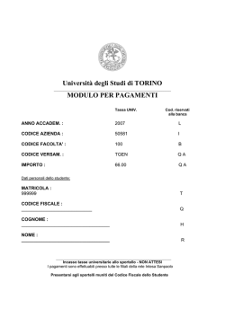 Modulo pagamento rilascio pergamena (valido fino a XX ciclo)