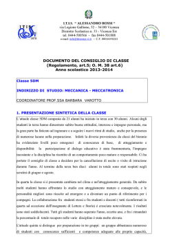 DOCUMENTO DEL CONSIGLIO DI CLASSE