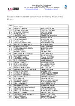 Rappresentanti di classe &ndash; studenti