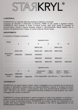 IL MATERIALE STARKRYL® è un materiale dalle alte