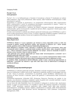 Company Profile Pro.Sy.T. S.r.l. www.prosyt.it