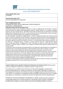 Piano di Miglioramento ICS Carloforte