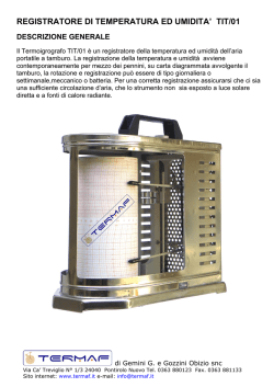 termoigrografo registratore di temperatura e umidit&agrave; TIT 01