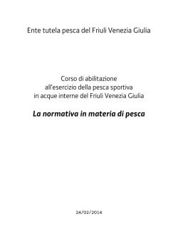 La normativa in materia di pesca - Ente Tutela Pesca del Friuli