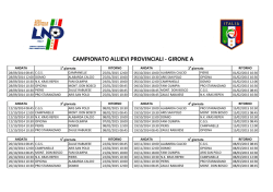 CAMPIONATO ALLIEVI PROVINCIALI - GIRONE A