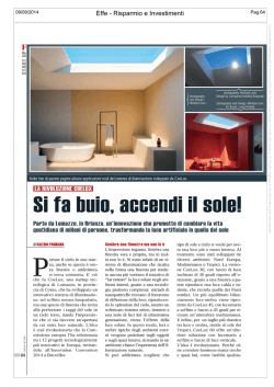 Si fa buio, accendi il sole!