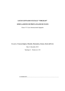 simulazioni di terza prova - Liceo Ginnasio Statale &laquo;Virgilio