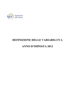 IVA - Dipartimento delle Finanze