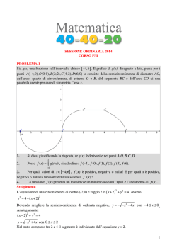 Il grafico di g(x) - Matematica 40-40-20