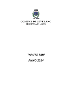 Tariffe TARI 2014 - Comune di Leverano