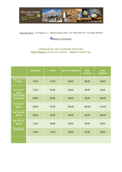 PDF &ndash; Listino estate 2015
