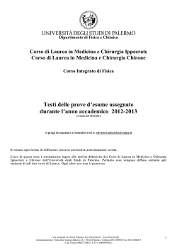 Compiti_2012-201 - Universit&agrave; di Palermo