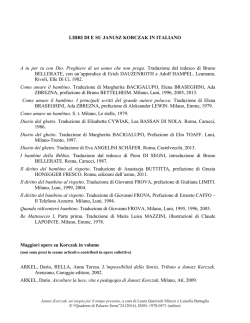 LIBRI DI E SU JANUSZ KORCZAK IN ITALIANO A tu per tu con Dio