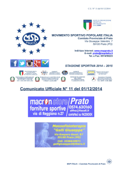 Comunicato Ufficiale n. 11 del 01-12-2014