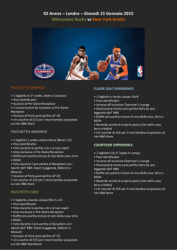 02 Arena &ndash; Londra &ndash; Giovedi 15 Gennaio 2015 Milwaukee Bucks vs