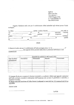 Spett.le ESA-Coni Spa Via Labriola, l 3 7054 Nogara (VR) N. Verde