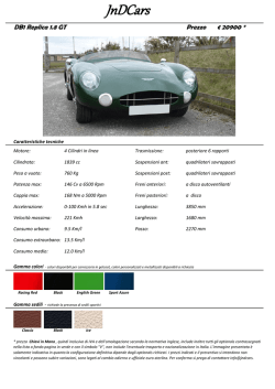 Listino 1.8 GT - Kit car italia