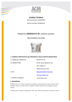 SCHEDA TECNICA PRODOTTO: ADHESIVA ST 20
