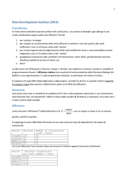 Data Envelopment Analisys (DEA)