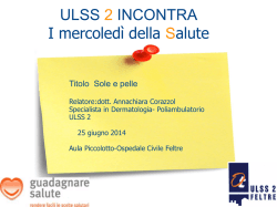 Corazzol - Azienda ULSS 2 Feltre