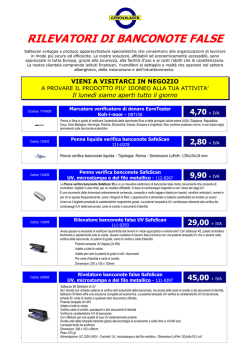 RILEVATORI DI BANCONOTE FALSE