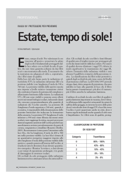 Estate, tempo di sole! - Centro Ottico Maffioletti