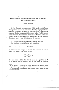 limitazioni e confronti per le funzioni&middot; meta-armoniche