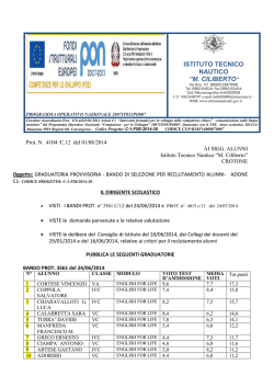 graduatoria interna ALUNNI - istituto istruzione superiore "mario
