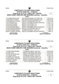 CAMPIONATO ITALIANO GRAN FONDO ACQUALAGNA (PU)