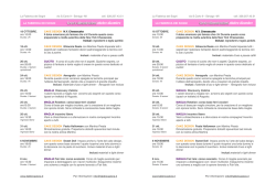 calendario corsi - La fabbrica dei Sogni