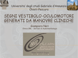 Segni vestibolo-oculomotori generati da manovre cliniche