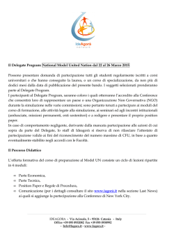 Il Bando NMUN 2015 in pdf