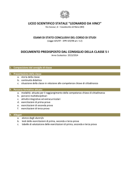 Documento CdC classe 5&deg;I