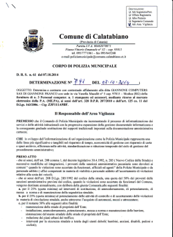 determina n. 791 del 07.10.2014