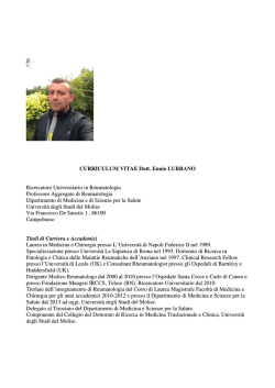 scarica il CV - ReumaNews.com