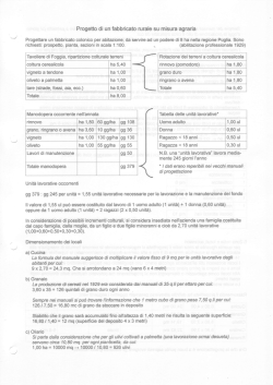 Dimensionamento da manuale di un fabbricato rurale