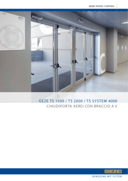 geze ts 1500 / ts 2000 / ts system 4000 chiudiporta aerei