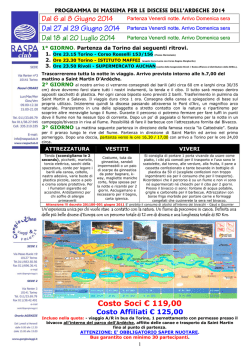 Scarica il dettaglio e modulo di prenotazione in