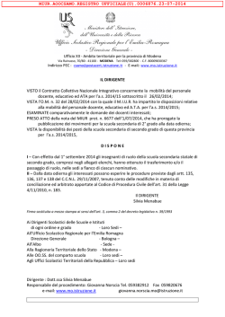 Pubblicazione movimenti II grado 2014-15