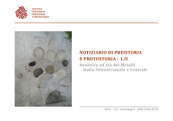 NPP 2014, II – bassa risoluzione - Istituto Italiano di Preistoria e