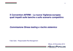 Commissione “Rischio di credito – Stress testing e rischio