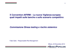 Commissione &ldquo;Rischio di credito &ndash; Stress testing e rischio