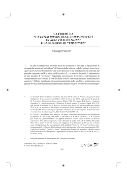 LA FORMULA &ldquo;UT INTER BONOS BENE AGIER OPORTET ET SINE