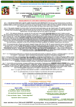 Bando premio XV - Concorsi Letterari